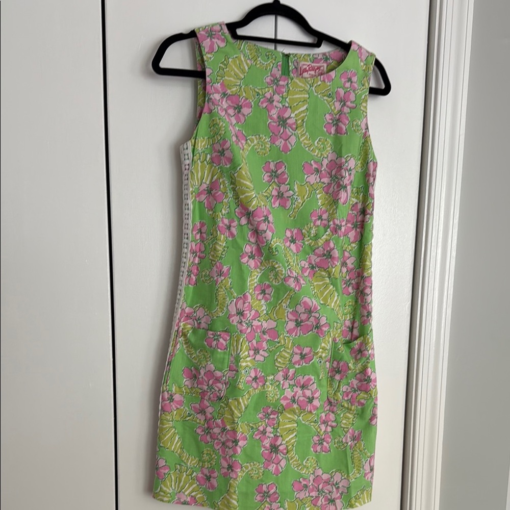 Floral Green and Pink Women's Dress